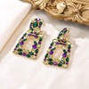 Flyonce Mardi Gras Clip On Earrings for Women, Carnival Theme