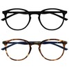 Opulize Met Glasses Blue Light Filter Pack of 2 Slim
