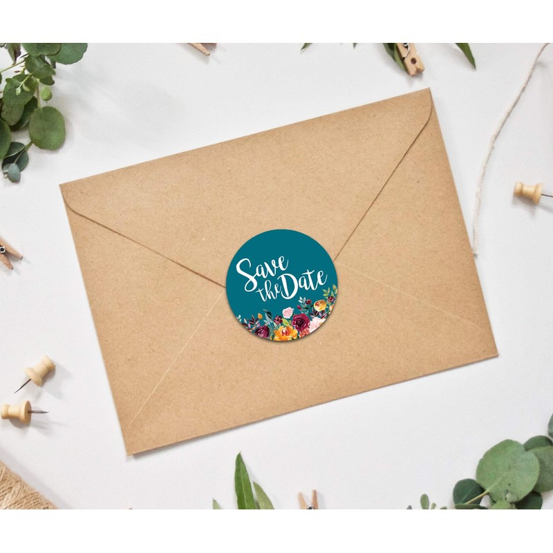 Darling Souvenir 1.6 Inches Round Non Custom Botanical Floral Border