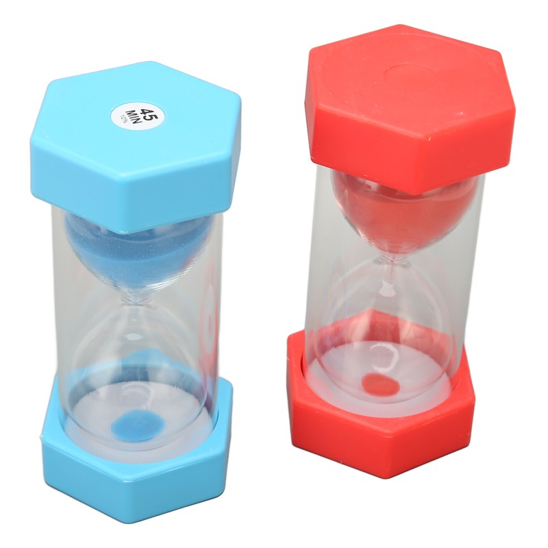 2Pcs Sand Timer 45 Minutes Hourglass Sandglass Timer for Kids
