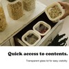 CozNido 8pcs Square Pantry Glass Jars with Clear Airtight Lids
