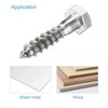 sourcing map Hex Lag Screws, M8 x 35mm 304 Stainless