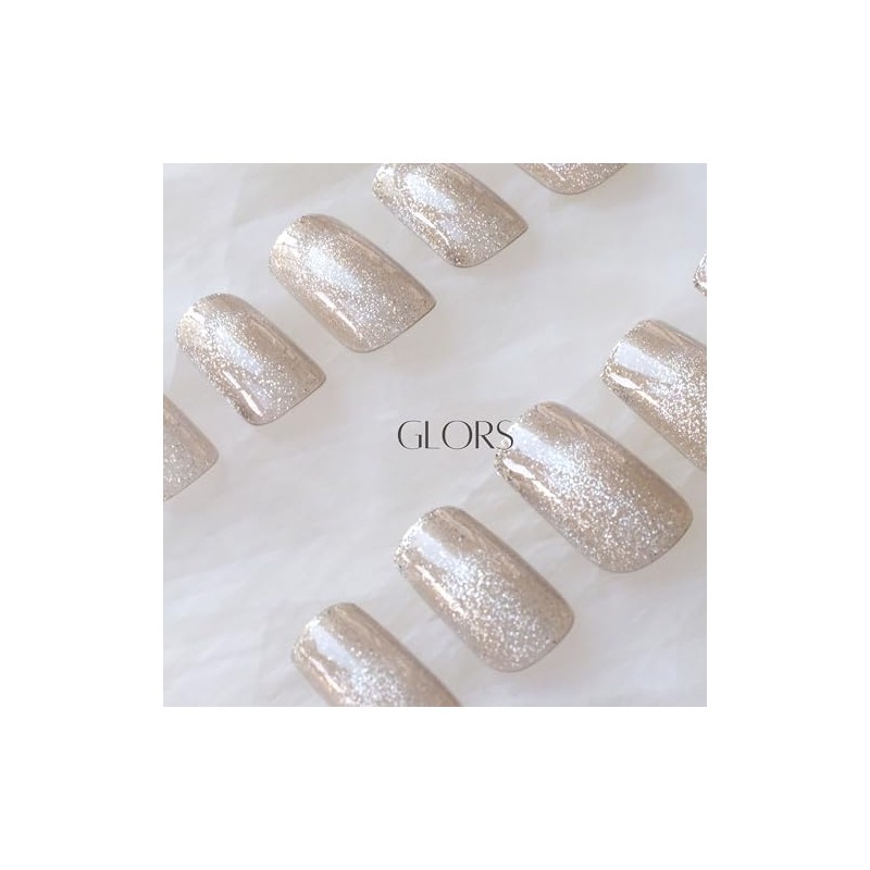 Cool Cat Eye Short Square Press On Nails for Daily
