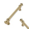 ZAUYX 2-Pack 3-3/4inch(96mm) Hole Center Brushed Brass Cabinet Pulls Solid