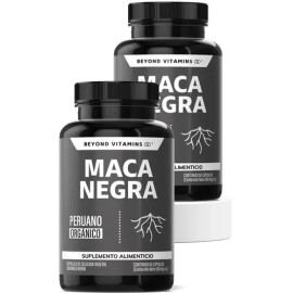 Beyond Vitamins - 2 X Maca Negra Peruana Orgánica 1000 Mg - Capsulas Maca Negra - Suplemento Alimenticio Vegano - Vitaminas Hombres / Muj...
