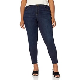 Democracy Women's Plus Size Ab Solution High Rise Jegging, Indigo, 20W