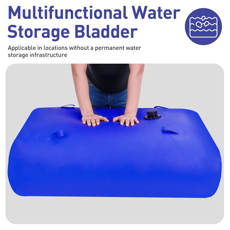 1000L/264gal Foldable Water Bladder Storage Container - Large Capacity Soft