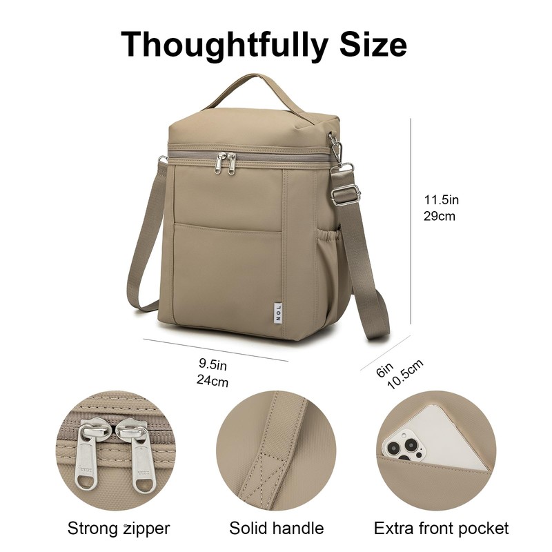 NOL Natural Organic Lifestyle Insulated Lunch Bags for Women Cooler