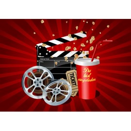 '"Cinema The Next Children's Birthday Party Invitations – 10 Cinema Invitations in Set for Cinema Film – Also Ideal for invitations Evening