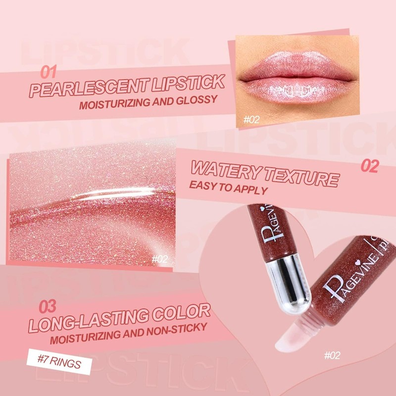 Shimmering Lip Gloss with Pearlescent, Duo Chrome Effect & Moisture