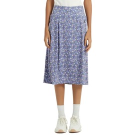 NOOYME - Falda midi atlética de 28 pulgadas para mujer con 3 bolsillos, longitud a la rodilla, Floral púrpura, 3X-Large