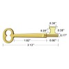 Haz·quls (KY-30) Solid Zinc Architectural Skeleton Key with Double Notched