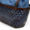 Yukata Hamper Drawstring Bag Linen Rayon Plain Adult Basket Bag