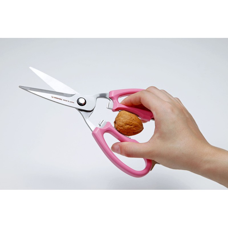 Greenbell G-2005 Stainless Steel Cooking Scissors, Pink