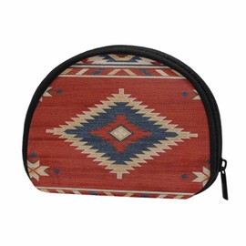 IBILIU Small Coin Purse Southwest Native American Style Chevron Pattern Mini Wallet Coin Pouch Change Purse For Women Men