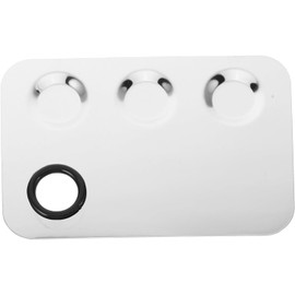 Paleta de Maquillaje 3 Compartimentos de Acero Inoxidable Color Plata, para Labios y Correctores, Mezcla Precisa de Tonos, Uso Profesional en Maquillaje y Uñas