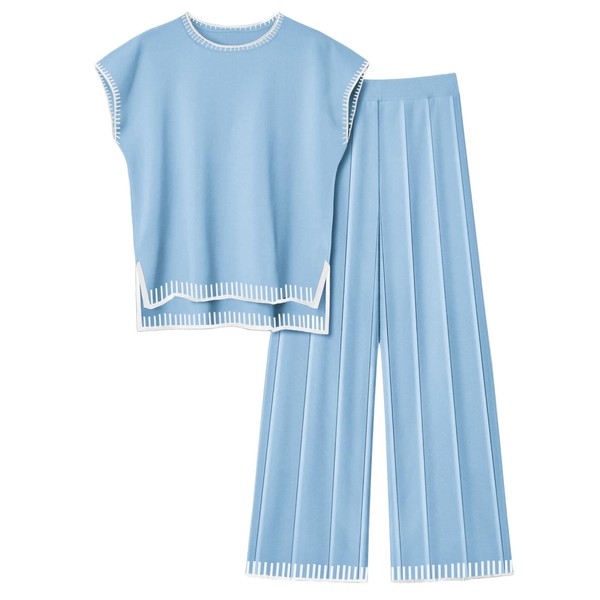 Ekouaer Womens Matching Sets Knit Sweater Sets 2 Pieces Outfits