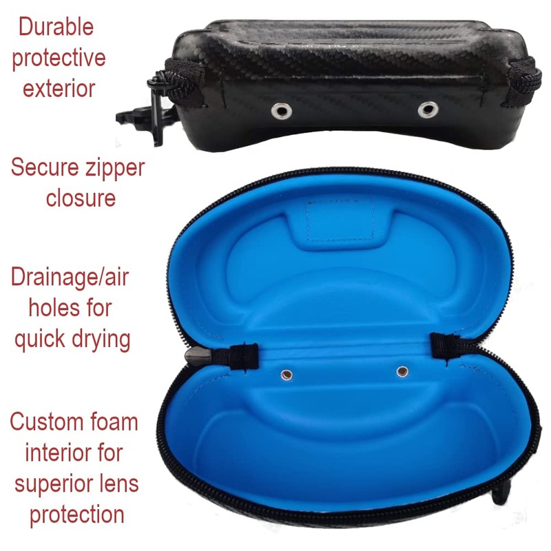 V ATHLETICA Protective Swim Goggle or Sunglasses Case with Bag