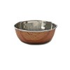 Rosewood Stylish Non Slip Wooden Effect Stainless Steel Dog bowl,