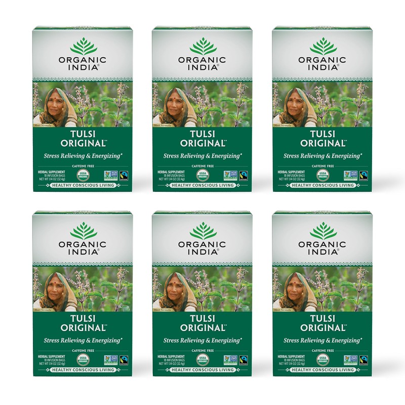 Té de tulsi orgánico, comercio justo, orgánico
