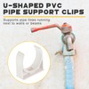 Chunful 50 Pack 1-1/2" U-Shaped PVC Pipe Holder Clamps Clips