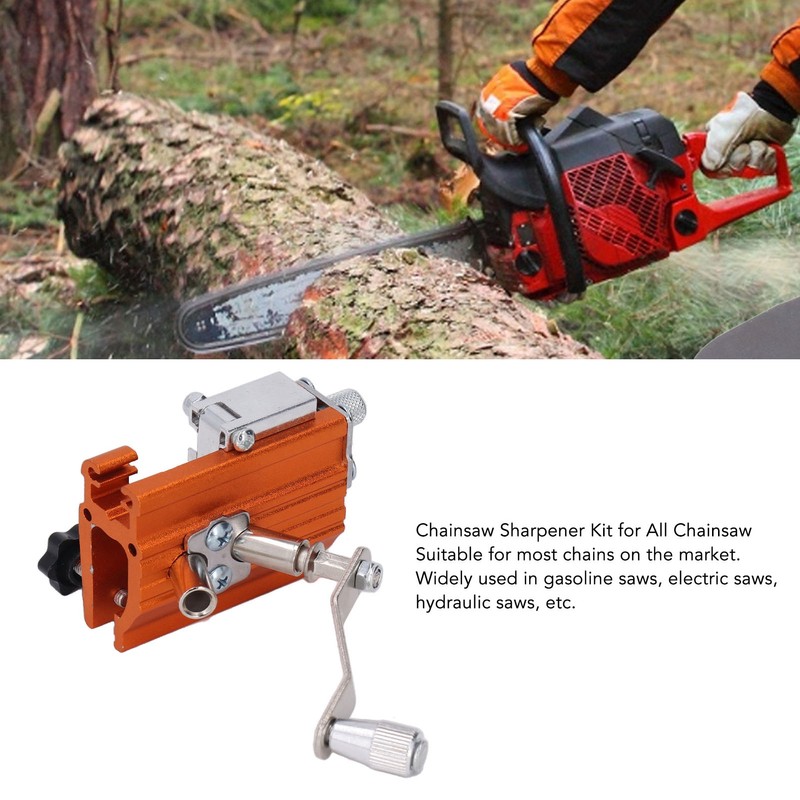 Portable Crank Chainsaw Sharpening Jig Stainless Steel Chainsaw Tooth Blade
