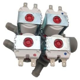 Canyoyi Four Way Outlet Washer Water Inlet Valve Compatible with 5220FR2008Y DC12V Thread of Inlet Attention Inlet Terminal 4.8mm 24-268