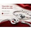 Pulseras Para Parejas Promesa Moissanita Oro Blanco 18k Plat