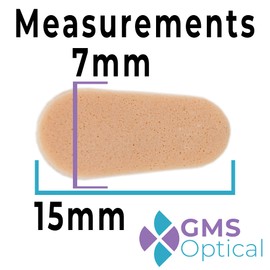 GMS Optical Soft Foam Self-Adhesive Nose Pads for Glasses, Sunglasses, and Eye-wear – 15mm (60 Pair, Peach)