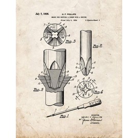 Phillips head Screwdriver Patent Print Old Look (11" x 14") M10117