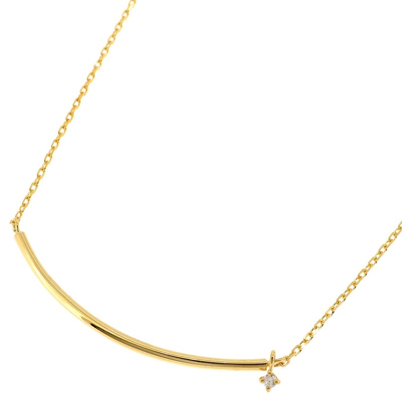 Pinky & Diane Women's Gold Color Bar Necklace, 925 Silver,
