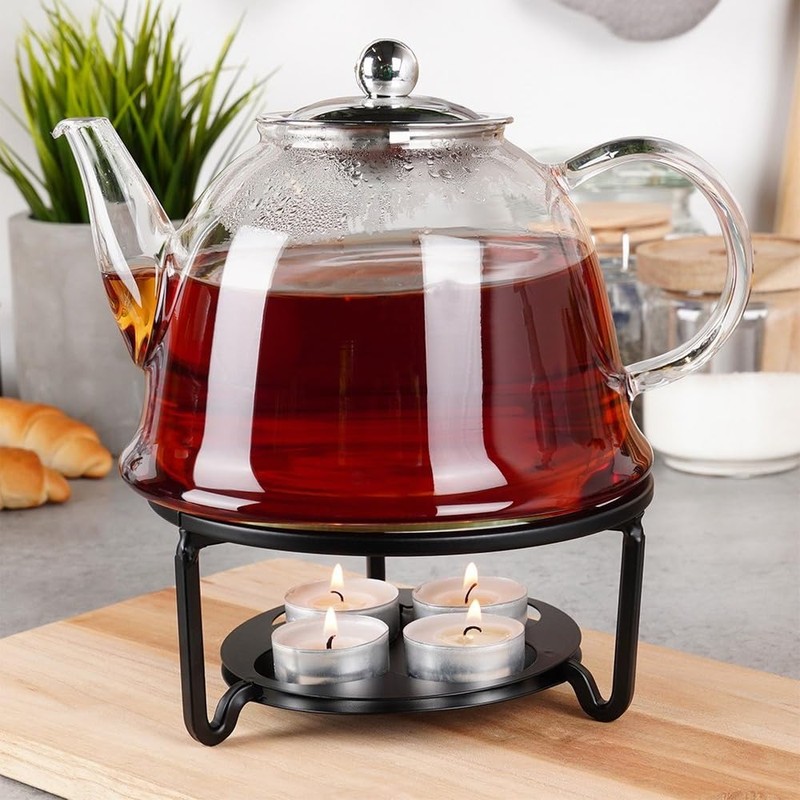 Tea Light Holder Tea Warmer Coffee Warmer Metal Black