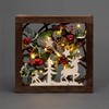 30cm LED Pre-Lit Decorated with Leaves Pine Cones Berries 3D