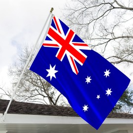 Australia Flag 3x5 Double Sided Australian Flags for Outdoor 3 Ply 200D Heavy Duty Polyester and Durable Canvas Header