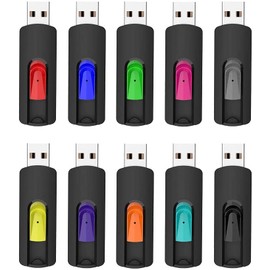 16GB 10pcs USB 2.0 Flash Memory Retractable USB Memory 16GB Thumb Drive - Stick Pen Drive 10 Colors