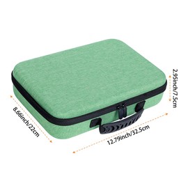 LANDFOBO Essential Oils Carrying Case Holds 60 Grids for 1-3ML Roller Bottles 5ml, 10ml, 15ml Bottles Storage Organizer Bag Hard Shell EVA, Essential Oil Bag with Detachable Sponge Pad Green