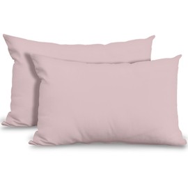 GC GAVENO CAVAILIA Super Soft Pillow Cases 2 Pack - Anti Allergic & Breathable Polycotton Pillow Covers with Envelop Closure - Washable Standard Pillowcases (50x75cm) - Pink