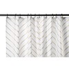 Croydex Waterproof Shower Curtain, Gold Chevron Pattern, 180 x 180cm,