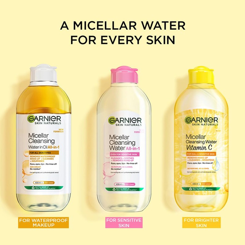 Garnier Skin Naturals, Micellar Oil-Infused Cleansing Water, 400ml