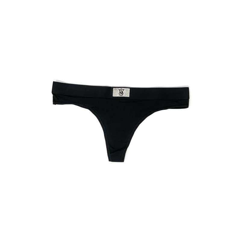 Victoria's Secret Logo Cotton Thong Panty (US, Alpha, Medium, Regular,