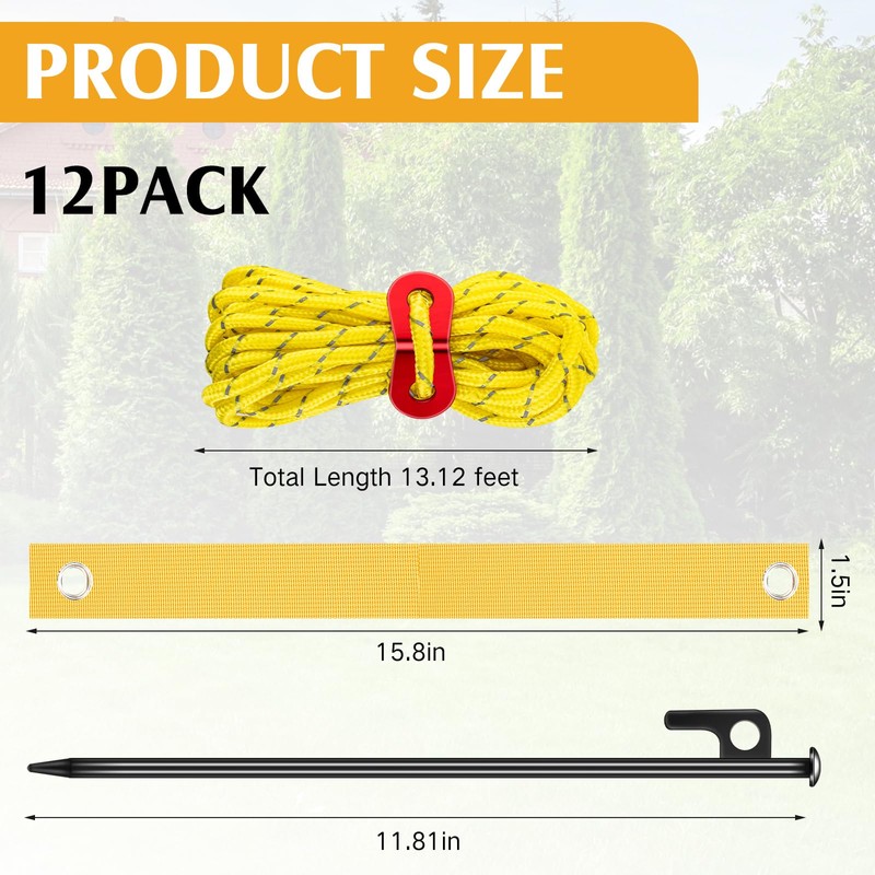 Sintuff 36 Pcs Heavy Duty Tree Stake Kits Stake and