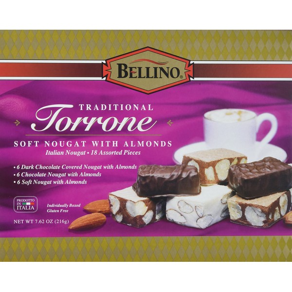Bellino Assorted Torrone (Nougat) Candy, 6.35 Ounce Box