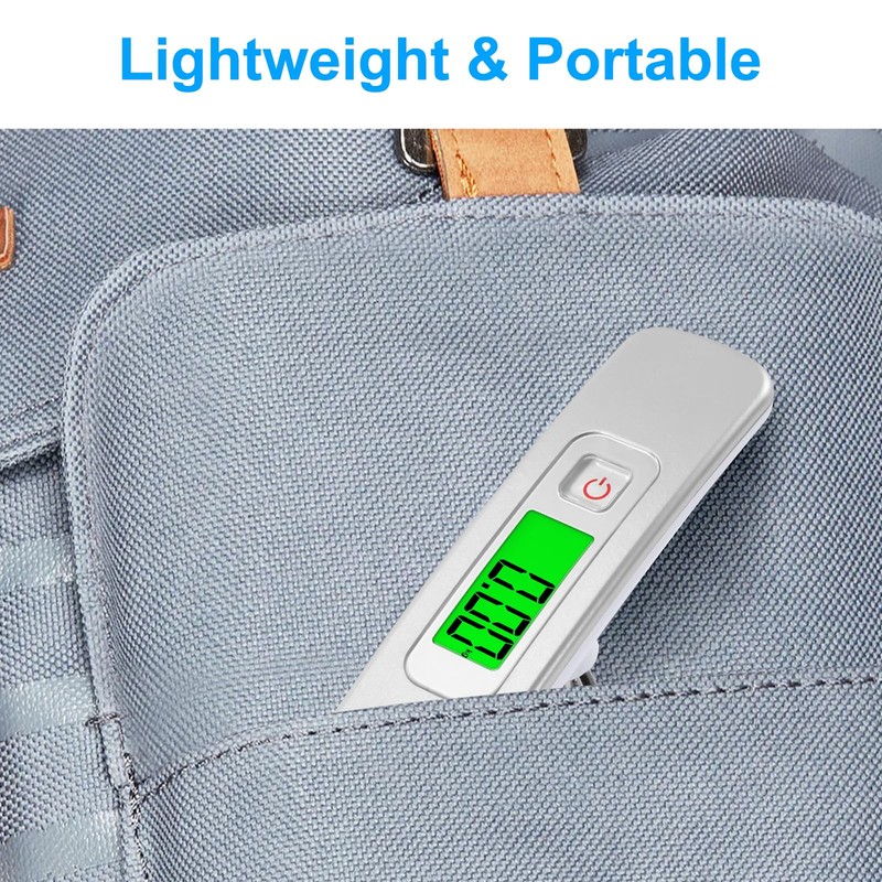 Blendura Digital Luggage Scales with Hooks, White, B