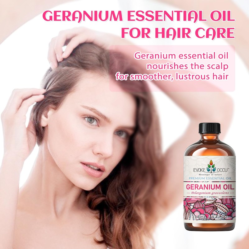 EVOKE OCCU Pure & Natural Geranium Essential Oil for Skin,