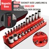 AIUITIO 6-Piece Magnetic Socket Organizer Set, Magnetic Socket Holder Includes