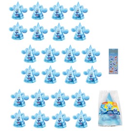Unique Blue's Clues Party Supplies Bundle includes 24 Party Hats with Pop-Out Ears and 1 Dinosaur Sticker Sheet