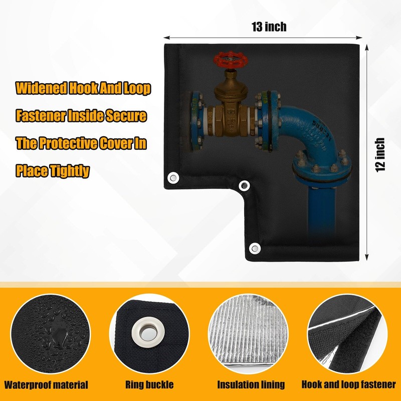 6 Pack 13 Feet Outdoor Pipe Cover for Winter with