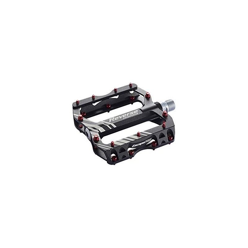 Reverse Escape Pro MTB flat pedals black Design rote Pins