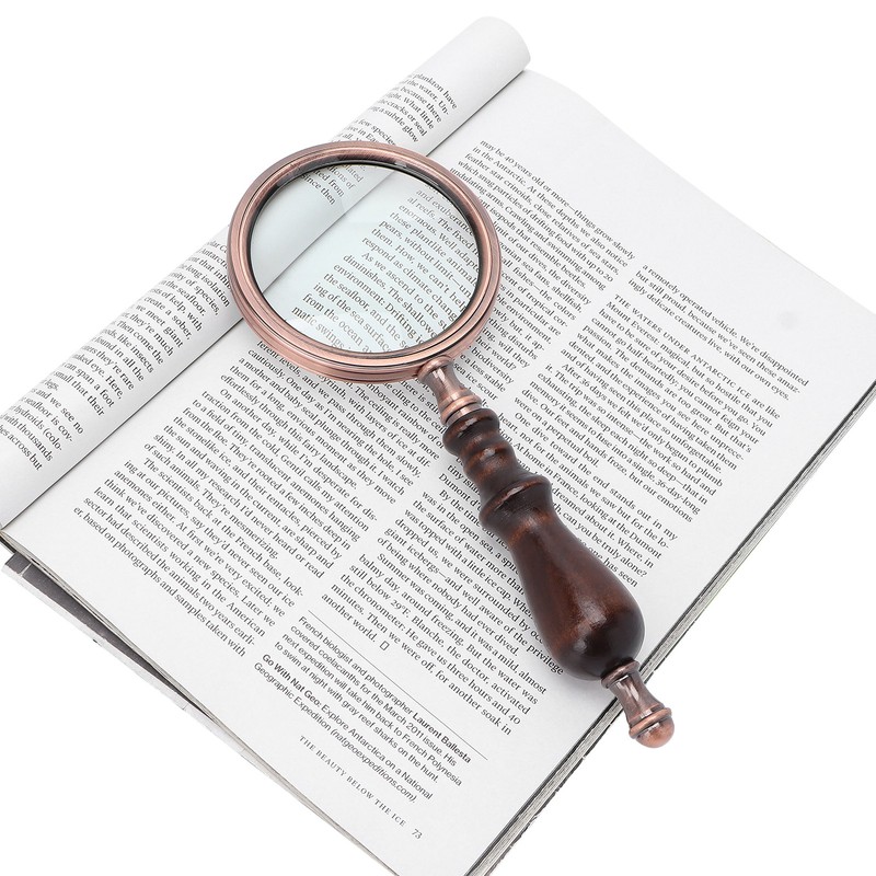10X Metal Retro Reading Magnifying Glass Elderly Handheld Magnifier with