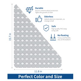 Bligli Sink Mat Protectors for Stainless Steel/Ceramic Sinks, 2 Pack 15.7x11.8 inches PVC, Durable and Fast Draining (Solid Grey)